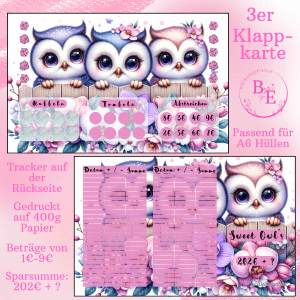 Sweet Owls 3er Klappkarte