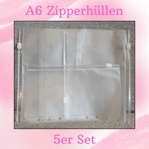 A6 Zipper Hüllen 5er Set